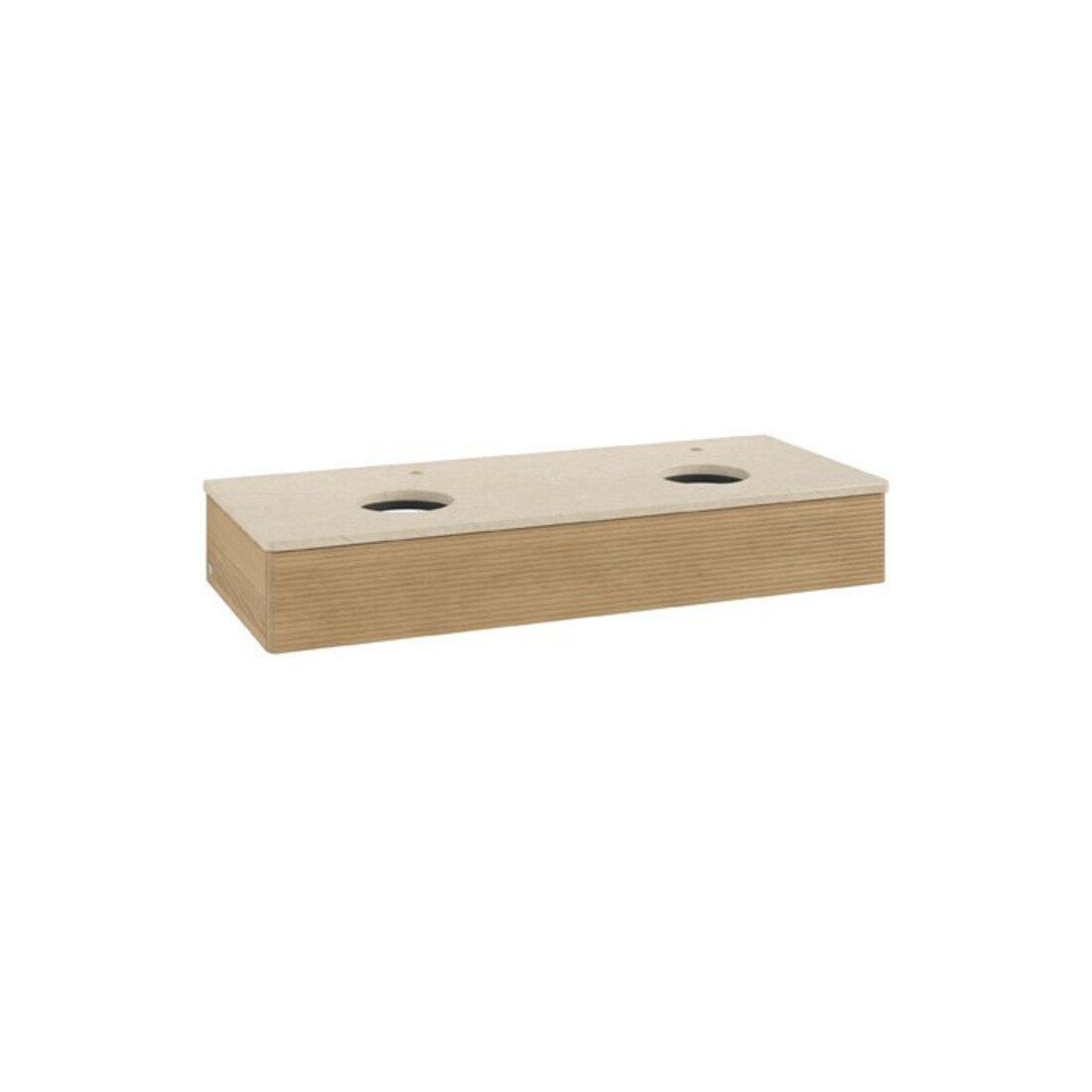 V&B Waschtischunterschrank mit Frontstruktur Antao 120x19x50cm, HL, WBP botti., hon. Oa