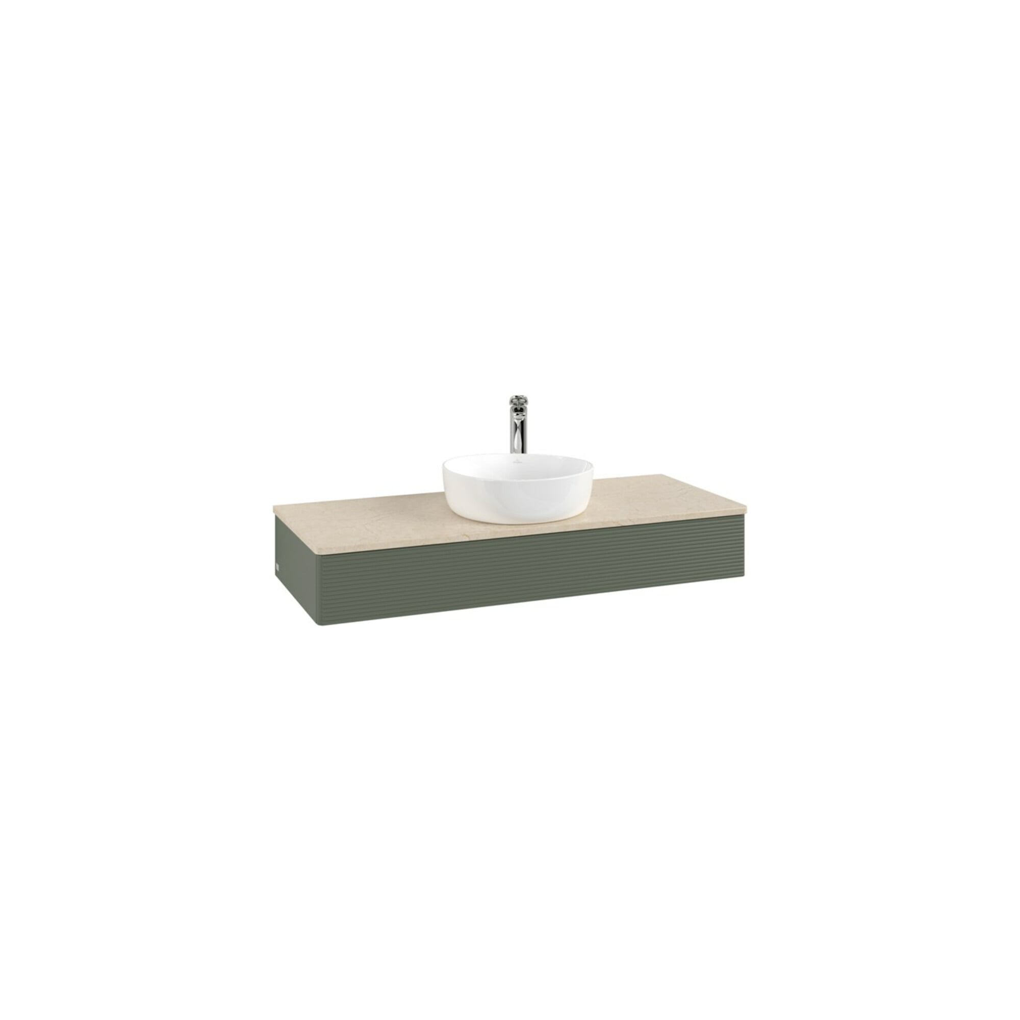 V&B Waschtischunterschrank mit Frontstruktur Antao 120x19x50cm, HL, WBP botti., le g. m Lac ; Villeroy & Boch