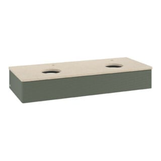 V&B Waschtischunterschrank mit Frontstruktur Antao 120x19x50cm, HL, WBP botti., le g. m Lac