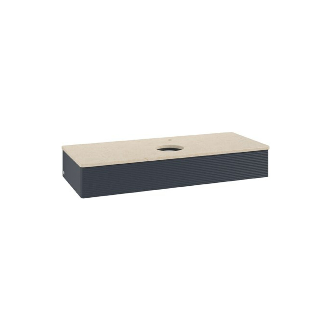 V&B Waschtischunterschrank mit Frontstruktur Antao 120x19x50cm, HL, WBP botti., md b m Lac