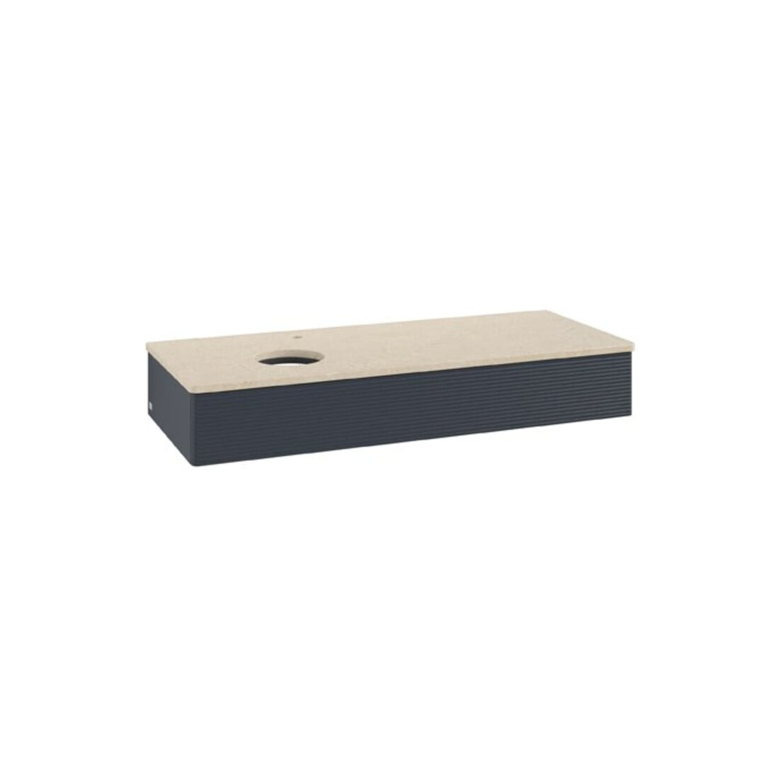 V&B Waschtischunterschrank mit Frontstruktur Antao 120x19x50cm, HL, WBP botti., md b m Lac