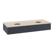 V&B Waschtischunterschrank mit Frontstruktur Antao 120x19x50cm, HL, WBP botti., md b m Lac-3