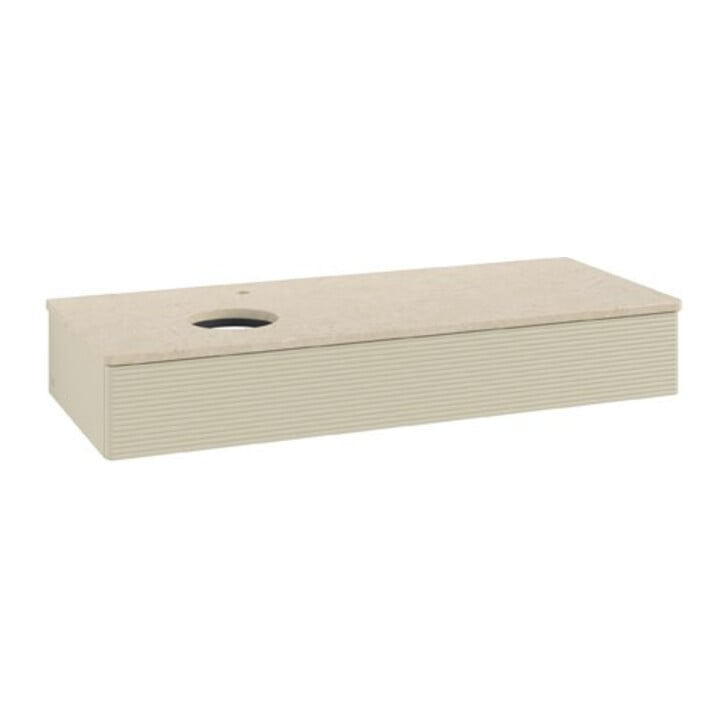 V&B Waschtischunterschrank mit Frontstruktur Antao 120x19x50cm, HL, WBP botti., si Gr m Lac