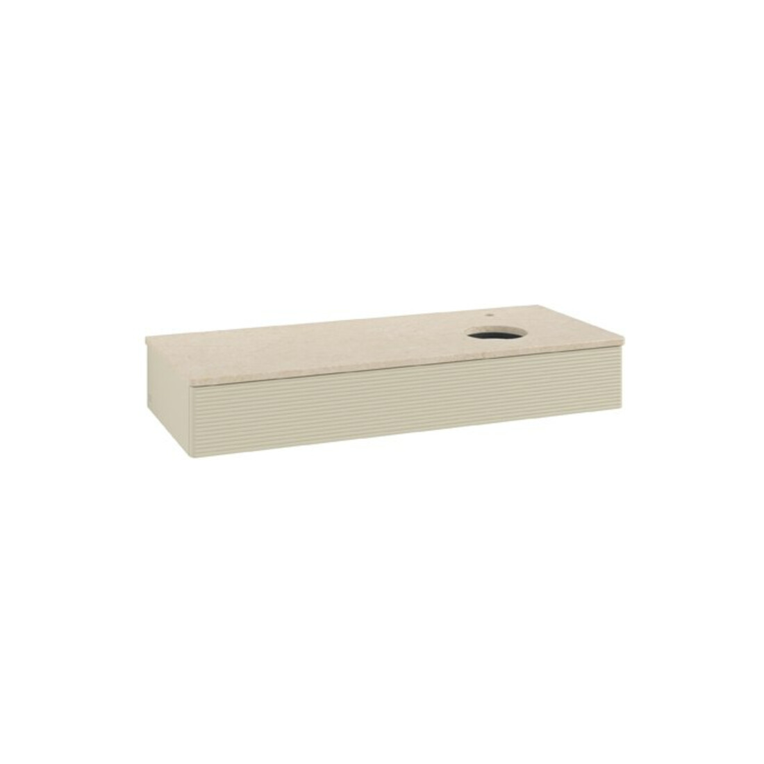 V&B Waschtischunterschrank mit Frontstruktur Antao 120x19x50cm, HL, WBP botti., si Gr m Lac