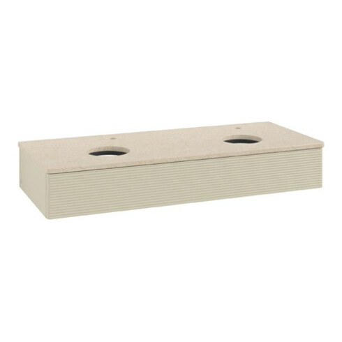 V&B Waschtischunterschrank mit Frontstruktur Antao 120x19x50cm, HL, WBP botti., si Gr m Lac