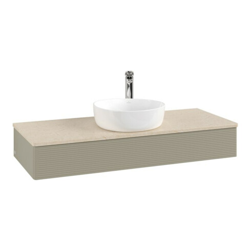 V&B Waschtischunterschrank mit Frontstruktur Antao 120x19x50cm, HL, WBP botti., st Gr m Lac