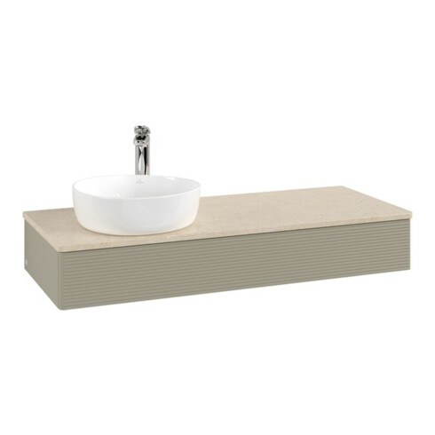 V&B Waschtischunterschrank mit Frontstruktur Antao 120x19x50cm, HL, WBP botti., st Gr m Lac