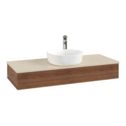 V&B Waschtischunterschrank mit Frontstruktur Antao 120x19x50cm, HL, WBP botti., w. wal
