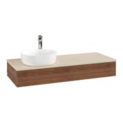 V&B Waschtischunterschrank mit Frontstruktur Antao 120x19x50cm, HL, WBP botti., w. wal