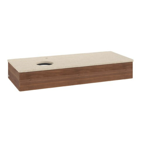 V&B Waschtischunterschrank mit Frontstruktur Antao 120x19x50cm, HL, WBP botti., w. wal