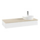 V&B Waschtischunterschrank mit Frontstruktur Antao 120x19x50cm, HL, WBP botti., wh. m Lac-1
