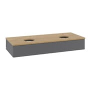 V&B Waschtischunterschrank mit Frontstruktur Antao 120x19x50cm, HL, WBP hon. Oa, A m Lac