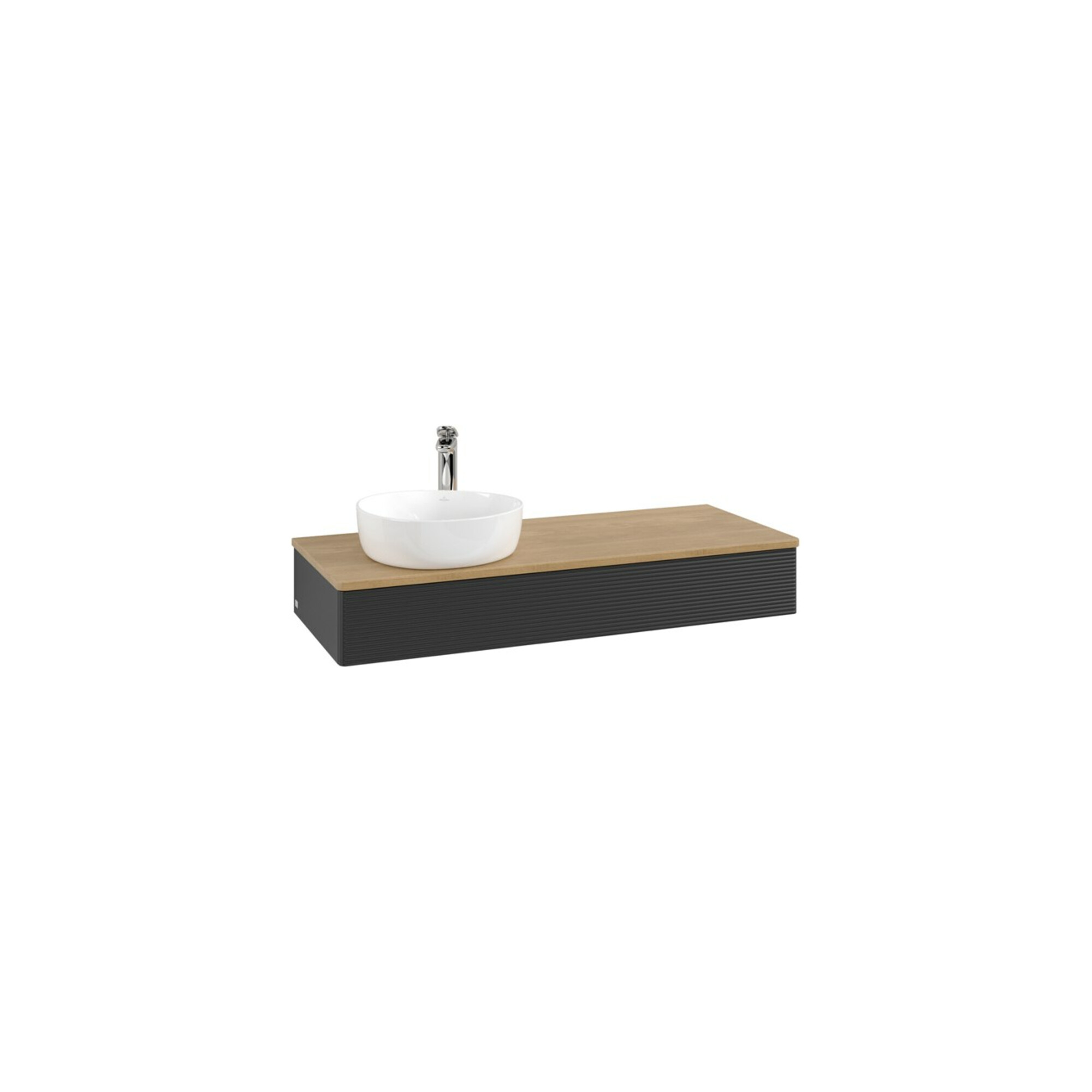 V&B Waschtischunterschrank mit Frontstruktur Antao 120x19x50cm, HL, WBP hon. Oa, bla m Lac ; Villeroy & Boch