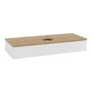 V&B Waschtischunterschrank mit Frontstruktur Antao 120x19x50cm, HL, WBP hon. Oa, g wh. Lac