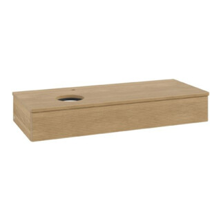 V&B Waschtischunterschrank mit Frontstruktur Antao 120x19x50cm, HL, WBP hon. Oa, hon. Oa