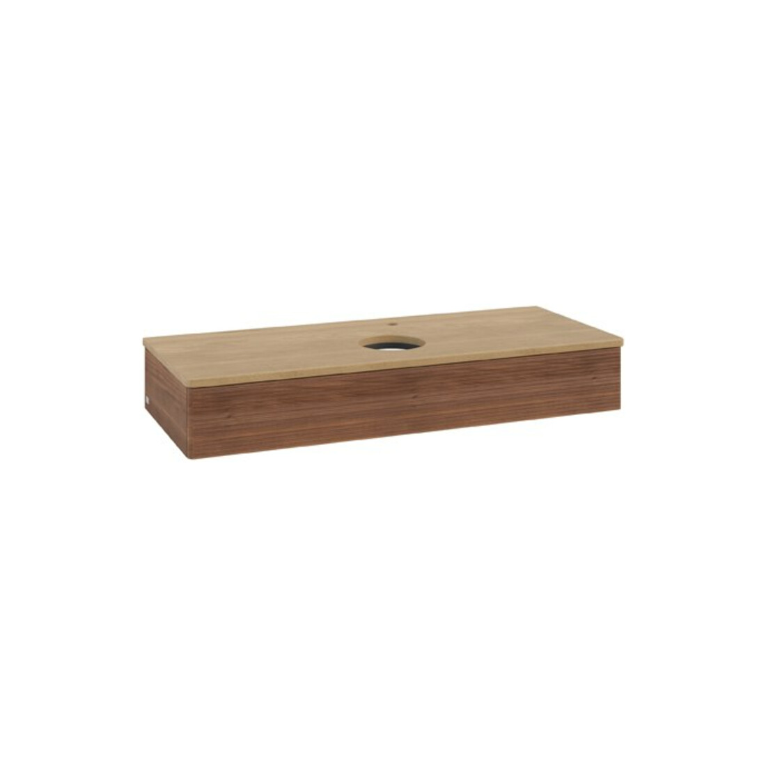 V&B Waschtischunterschrank mit Frontstruktur Antao 120x19x50cm, HL, WBP hon. Oa, w. wal