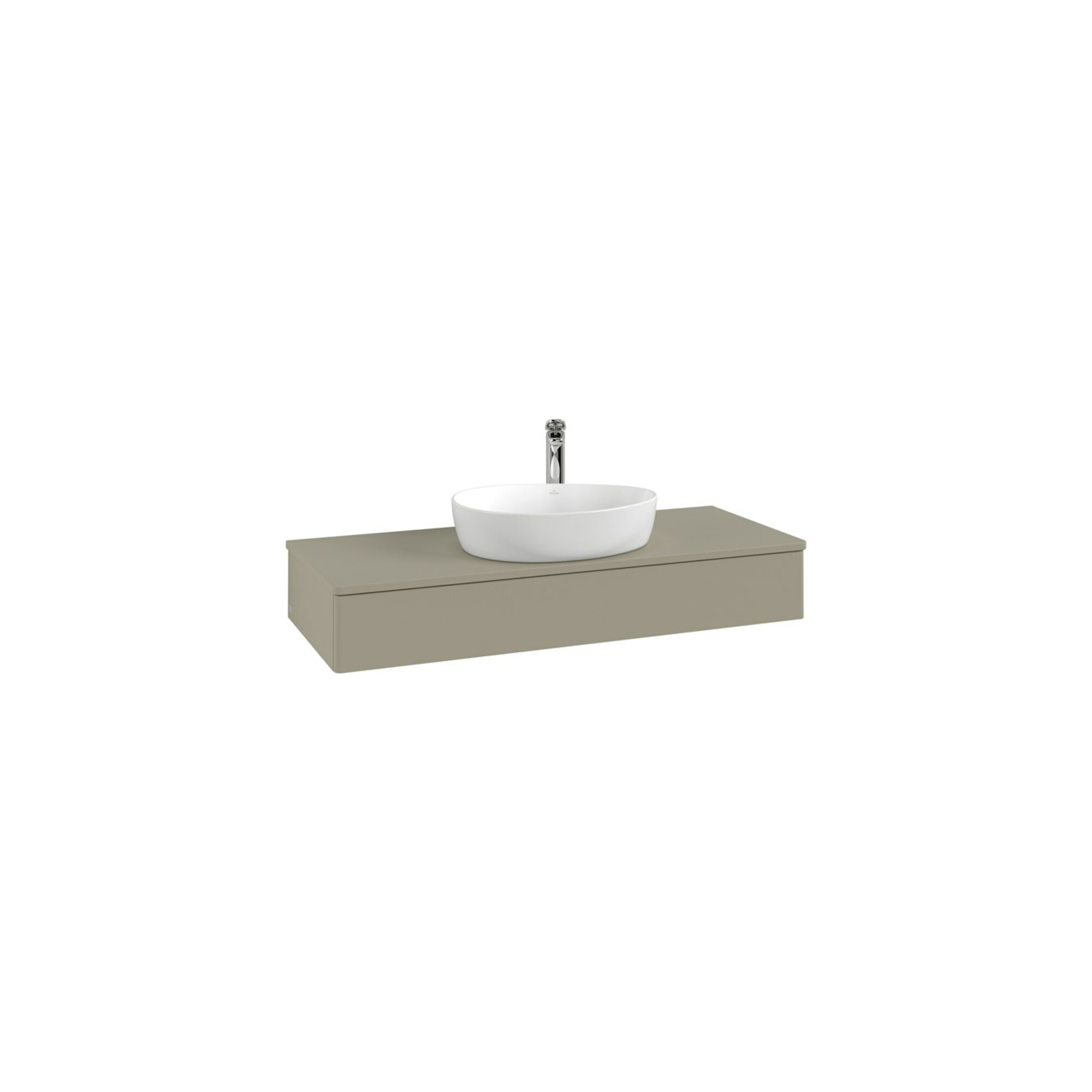 V&B Waschtischunterschrank mit Frontstruktur Antao 120x19x50cm, HL, WBP Lac, wh. m Lac ; Villeroy & Boch