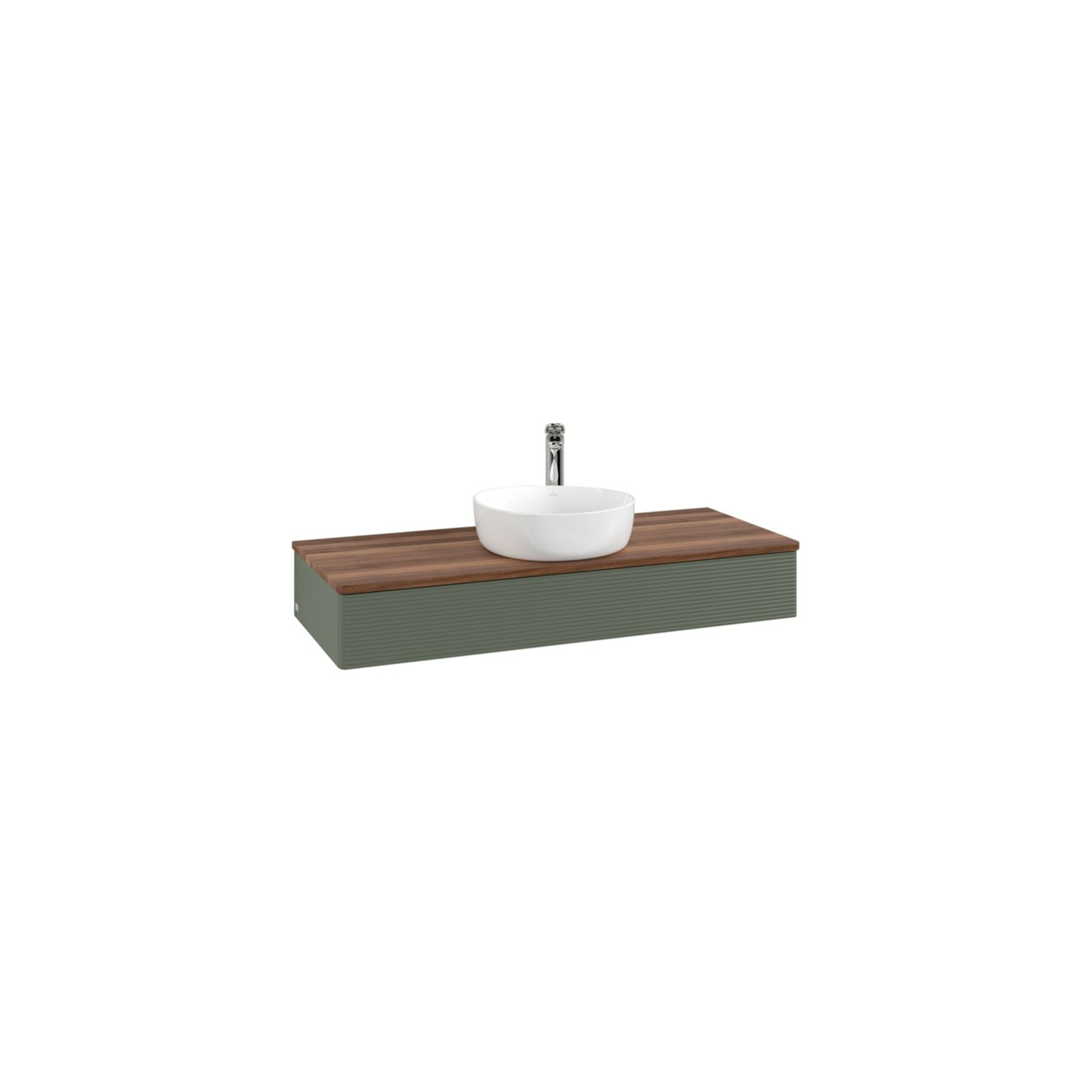 V&B Waschtischunterschrank mit Frontstruktur Antao 120x19x50cm, HL, WBP w wa, le gre. m Lac ; Villeroy & Boch