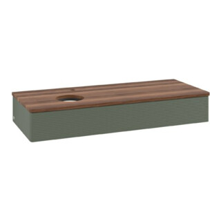 V&B Waschtischunterschrank mit Frontstruktur Antao 120x19x50cm, HL, WBP w wa, le gre. m Lac