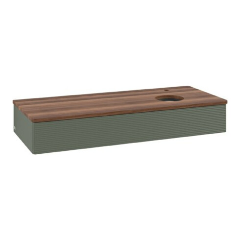 V&B Waschtischunterschrank mit Frontstruktur Antao 120x19x50cm, HL, WBP w wa, le gre. m Lac