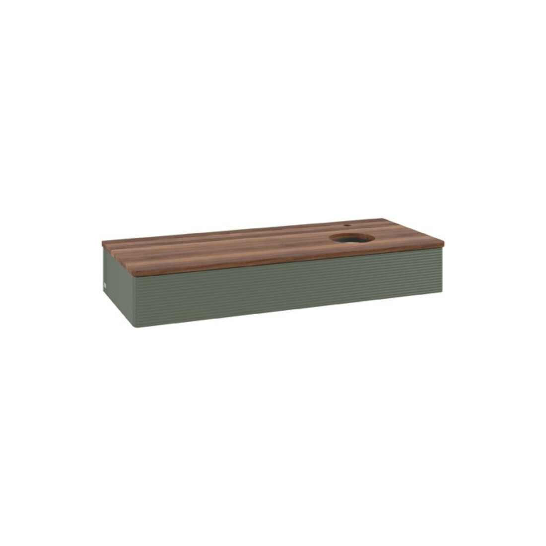 V&B Waschtischunterschrank mit Frontstruktur Antao 120x19x50cm, HL, WBP w wa, le gre. m Lac