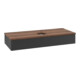 V&B Waschtischunterschrank mit Frontstruktur Antao 120x19x50cm, HL, WBP w. wal, bla m Lac-1
