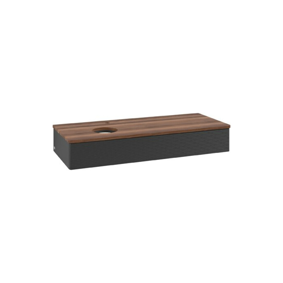 V&B Waschtischunterschrank mit Frontstruktur Antao 120x19x50cm, HL, WBP w. wal, bla m Lac