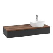 V&B Waschtischunterschrank mit Frontstruktur Antao 120x19x50cm, HL, WBP w. wal, bla m Lac