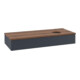 V&B Waschtischunterschrank mit Frontstruktur Antao 120x19x50cm, HL, WBP w wal, md bl. m Lac-3