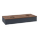 V&B Waschtischunterschrank mit Frontstruktur Antao 120x19x50cm, HL, WBP w wal, md bl. m Lac-4