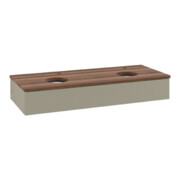 V&B Waschtischunterschrank mit Frontstruktur Antao 120x19x50cm, HL, WBP w wal, st. Gr m Lac
