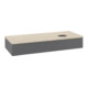 V&B Waschtischunterschrank mit Frontstruktur Antao 120x19x50cm, WBP botti., Anthrac. m Lac-1