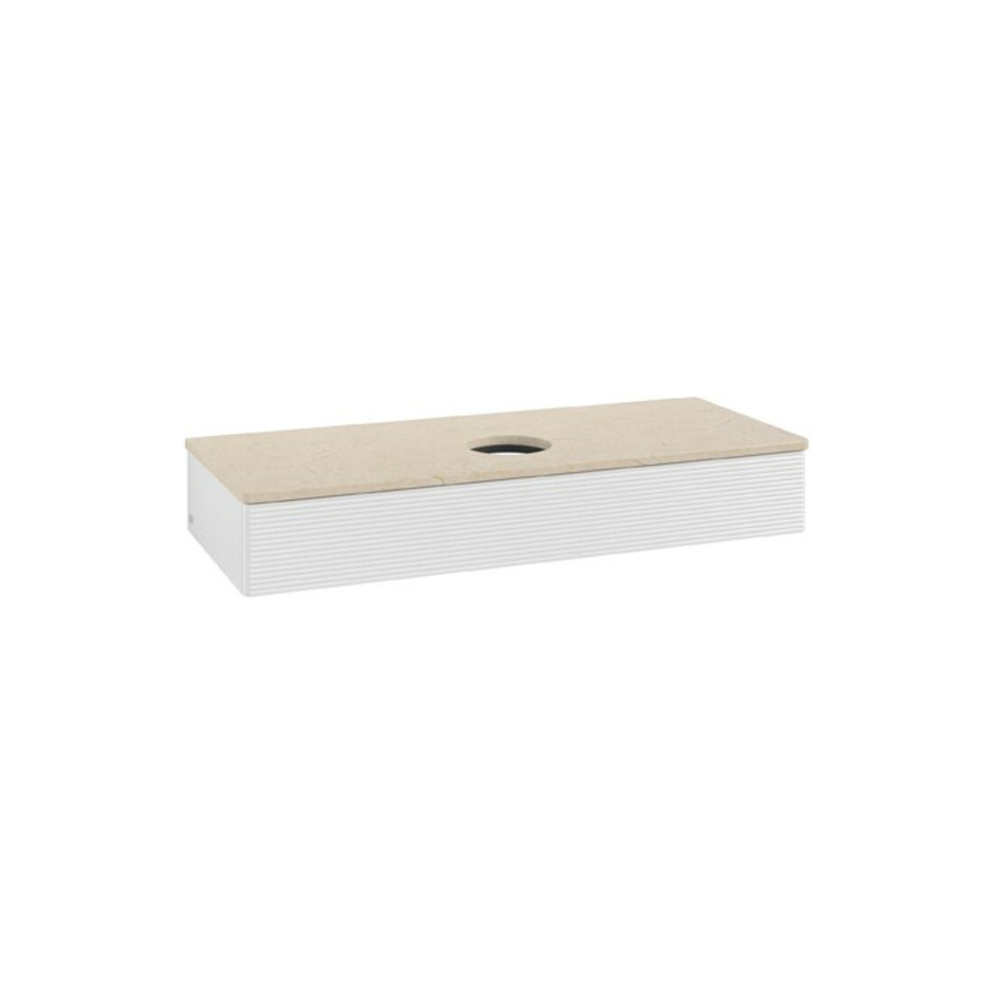 V&B Waschtischunterschrank mit Frontstruktur Antao 120x19x50cm, WBP botti., glo wh. Lac