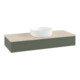 V&B Waschtischunterschrank mit Frontstruktur Antao 120x19x50cm, WBP botti., lea gre. m Lac-1