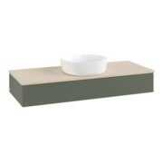V&B Waschtischunterschrank mit Frontstruktur Antao 120x19x50cm, WBP botti., lea gre. m Lac