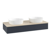 V&B Waschtischunterschrank mit Frontstruktur Antao 120x19x50cm, WBP botti., md bl. m Lac