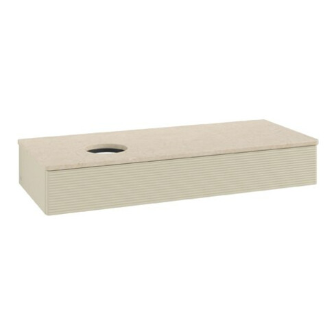 V&B Waschtischunterschrank mit Frontstruktur Antao 120x19x50cm, WBP botti., si Gr m Lac