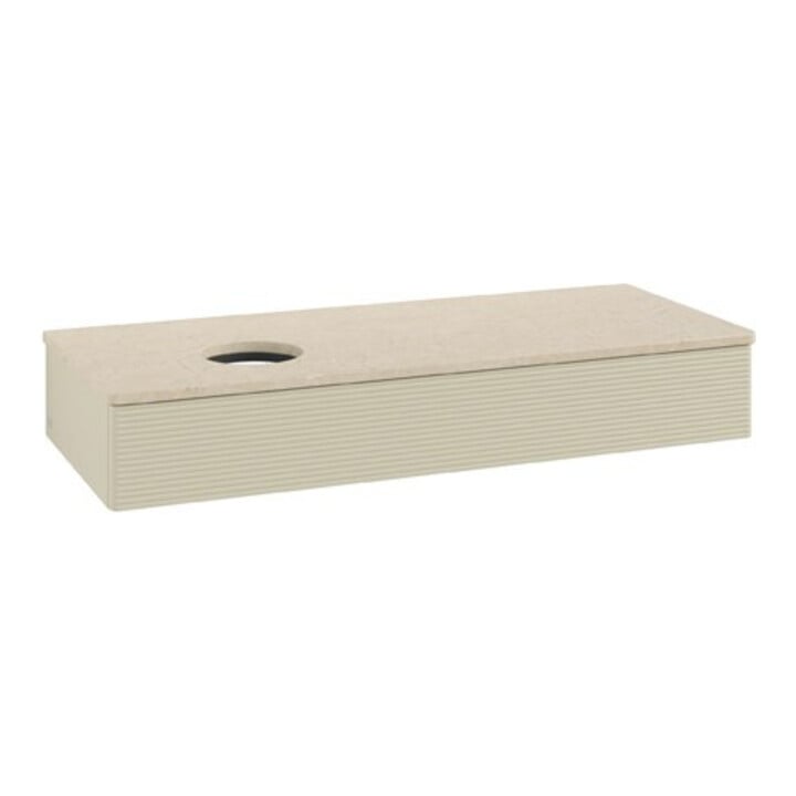 V&B Waschtischunterschrank mit Frontstruktur Antao 120x19x50cm, WBP botti., si Gr m Lac