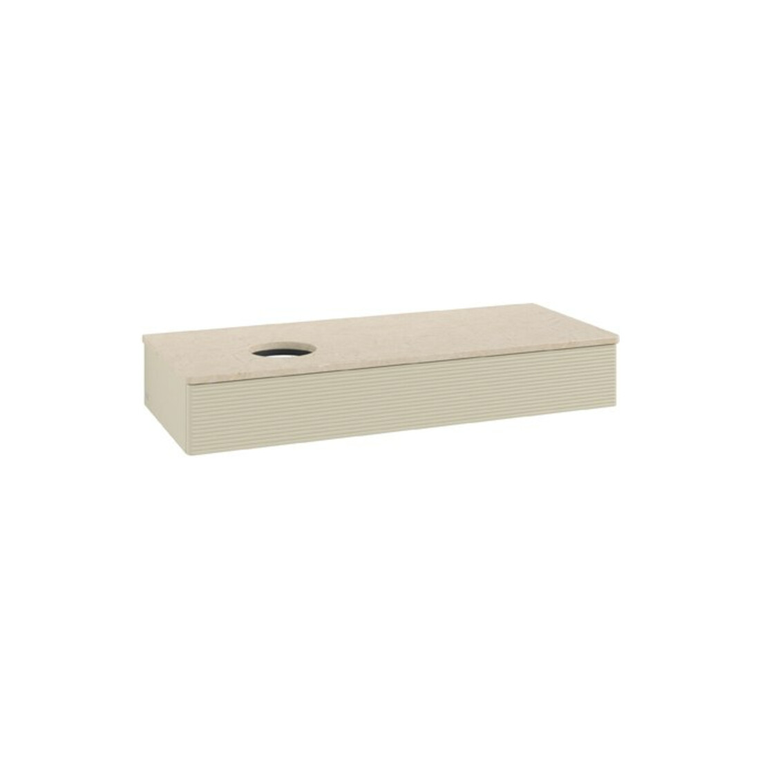 V&B Waschtischunterschrank mit Frontstruktur Antao 120x19x50cm, WBP botti., si Gr m Lac