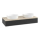 V&B Waschtischunterschrank mit Frontstruktur Antao 120x19x50cm, WBP-farbe botti., bla m Lac-3