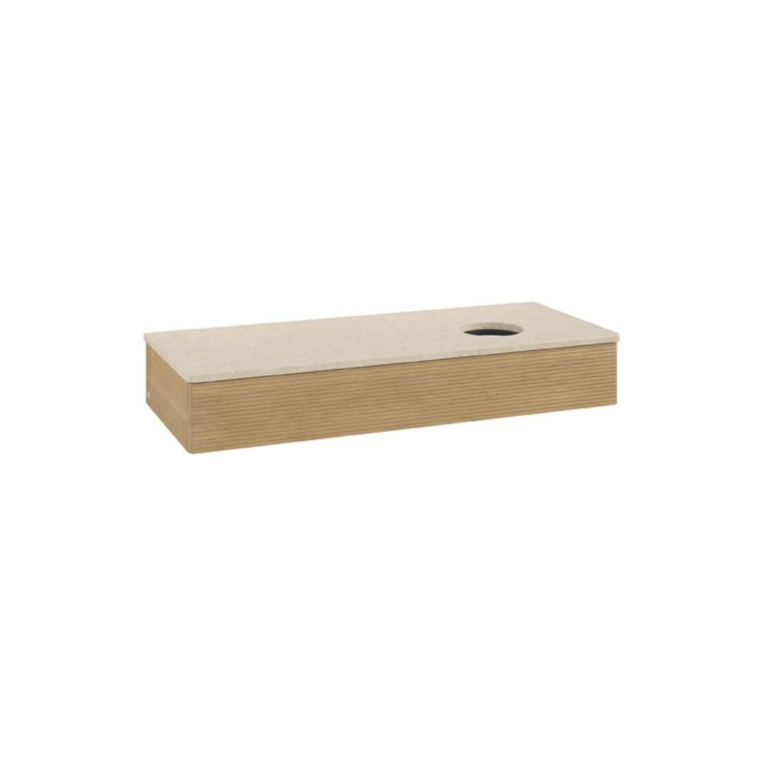 V&B Waschtischunterschrank mit Frontstruktur Antao 120x19x50cm, WBP-farbe botti., honey oak