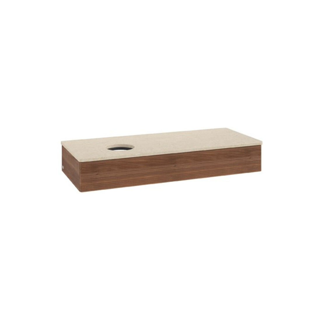 V&B Waschtischunterschrank mit Frontstruktur Antao 120x19x50cm, WBP-farbe botti., w. walnut