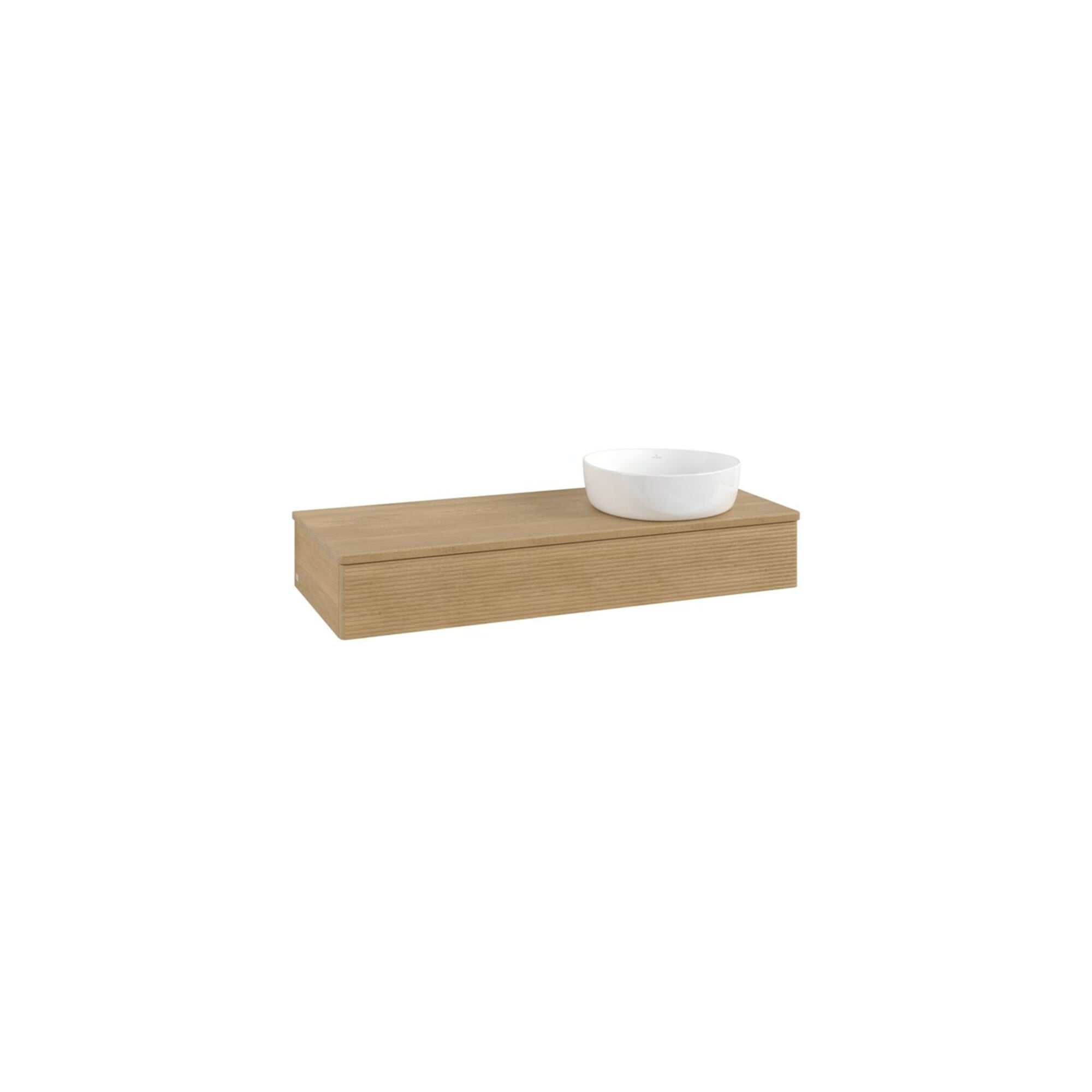 V&B Waschtischunterschrank mit Frontstruktur Antao 120x19x50cm, WBP-farbe hon. Oa, hon. oak ; Villeroy & Boch