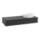 V&B Waschtischunterschrank mit Frontstruktur Antao 120x19x50cm, WBP-farbe Lac, bla m Lac-1
