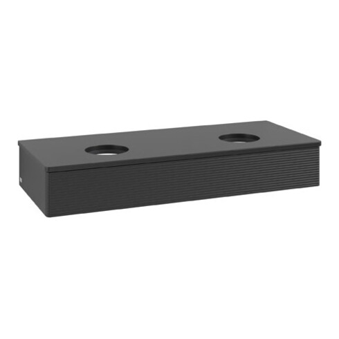 V&B Waschtischunterschrank mit Frontstruktur Antao 120x19x50cm, WBP-farbe Lac, bla m Lac