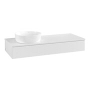 V&B Waschtischunterschrank mit Frontstruktur Antao 120x19x50cm, WBP-farbe Lac, glo wh. Lac-3