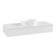 V&B Waschtischunterschrank mit Frontstruktur Antao 120x19x50cm, WBP-farbe Lac, glo wh. Lac