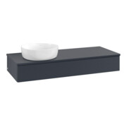 V&B Waschtischunterschrank mit Frontstruktur Antao 120x19x50cm, WBP-farbe Lac, md bl. m Lac