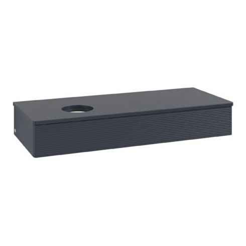 V&B Waschtischunterschrank mit Frontstruktur Antao 120x19x50cm, WBP-farbe Lac, md bl. m Lac
