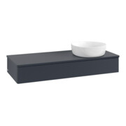 V&B Waschtischunterschrank mit Frontstruktur Antao 120x19x50cm, WBP-farbe Lac, md bl. m Lac
